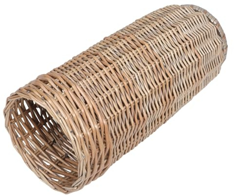 Toyvian Natural Wicker Umbrella Bucket Large Capacity Freestanding Rattan Walking Stick Holder Decorative Storage Basket for Home Office