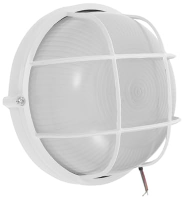 VICASKY Sauna Leuchte E27 Glasleuchte Rund Weiß Für Dampfbad Saunaraum Feuchtraum Aluminium Glas Sauna Zubehör Außenwandleuchte Für Wand Decke
