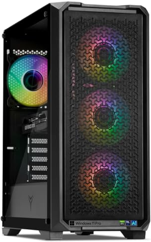 YEYIAN PC Gaming VR Esports AI Intel Core Ultra 5 225F 10 Cores a 4,9 GHz | NVIDIA GeForce RTX 5060 8GB GDDR7 | 32GB DDR5 6000Mhz | 1TB SSD Gen 4 | WiFi 6 + BT 5.3 | LAN 2.5 Go | Win 11 Pro
