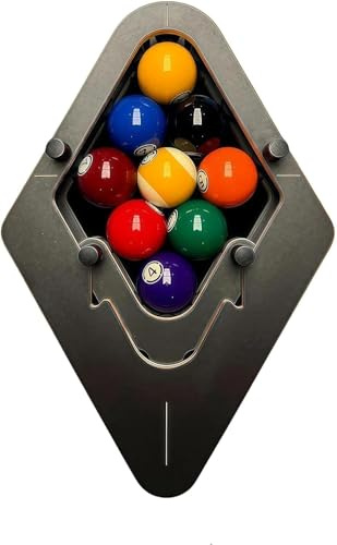Machined Aluminium Pool Triangle for Consistent Tight Racking,8/9-Ball Pro Precision Billiard Rack,Triangle Billiards Ball Rack,Pool Table Accessory for Billiard Clubs, Bars