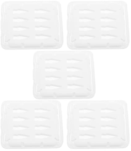TEHAUX Plastic Organizer Box for Pen Tips 5pcs Portable 8-slot Storage Case with Shock-proof Sponge, Lightweight and Compact Digital Pen Accessories Case for Office and Backpack