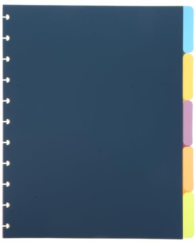 Toddmomy Intercalaires De Rechange À Disques Multicolores Pour Bloc-Notes A4 5 Onglets En Polypropylène 11.02X9.06 Pouces Séparateurs Pour Une Gestion Efficace Des Documents En Milieu