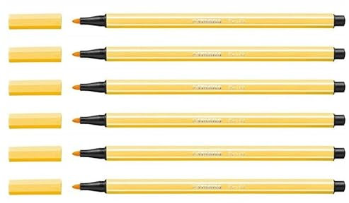 STABILO EASYcolors 6Filzstifte, Zeichnung Pen 68pte Keilspitze Durchschnitt 1mm gelb