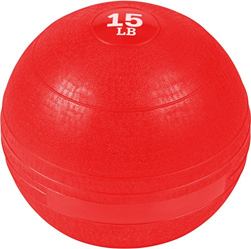 Exercise Slam Medicine Ball by Trademark Innovations (Red, 15 Lbs.)