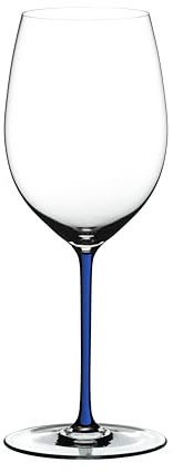 Riedel 4900/0D Fatto A Mano Cabernet Wine Glass, Blue Stem, Crystal