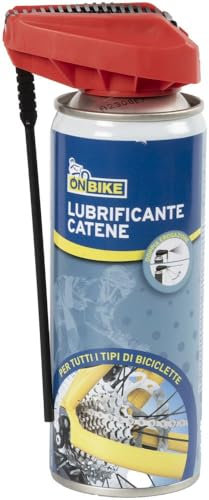 On Bike Lubrifiant en spray Catena 200 ml adapté à tous les types de vélos avec double distributeur