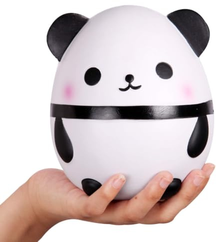 Anboor Squishies Panda Egg Jumbo Squishy Slow Rising Squeeze Toys Scented Kawaii Squishies Animal Toy for Kids Adults 1 Pcs (White),17 x 9 x 9 cm