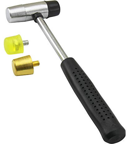 CCOP 9921504 - Martillo de armero de Estados Unidos con cabezales de goma de nailon y acero de latón