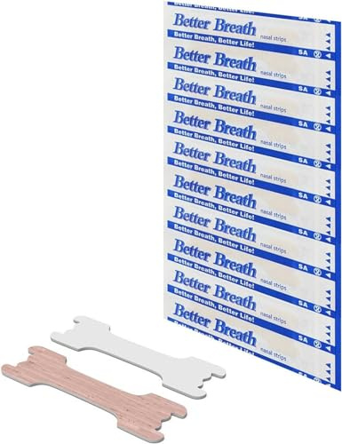 Nasenstreifen für Sofortige Linderung und Besseren Schlaf, Drogenfreie Lösung gegen Schnarchen und Verstopfte Nase (Hautfarbe, 66x19 mm, 50 Stück)