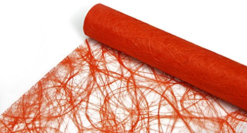 DEKOMARKET Sizoweb® Tischband Tischläufer Tischdecke 5 Meter lang, 30 cm breit (orange)