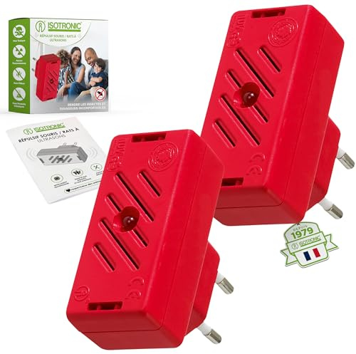 ISOTRONIC Mäusevertreiber Nagetier Vertreiber mit Ultraschall | Abwehr gegen Mäuse und Ratten | elektronisch, Tiervertreiber ohne Mausefalle und Rattengift (2)