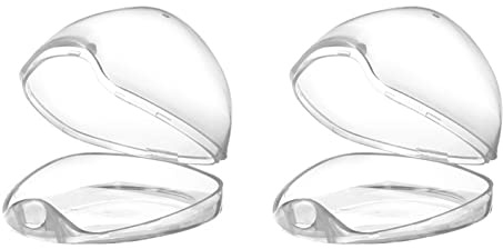 Dummy 2Pcs Transparent Pacifier Holder Box BPA-Free Nipple Shield Case for Travel and Home