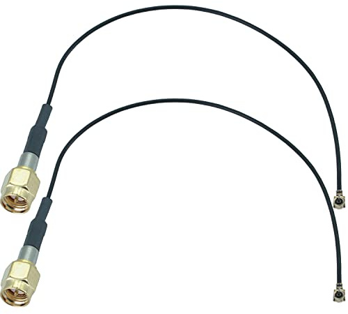 Fohevers U.FL IPX IPEX a SMA maschio adattatore cavo coassiale paratia 1,13 mm IPEX cavo di prolunga antenna 15 cm per router WiFi antenna scheda di rete wireless (confezione da 2)