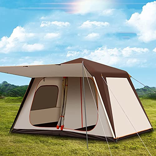 Großes Zelt, Camping-Zelte, Familienzelt mit Vorraum, feuchtigkeitsbeständige Matte, tragbares 4–6-Personen-Familien-Campingzelt, wasserdicht für Outdoor-Wanderstrand