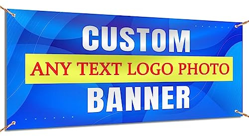 Banner Selbst Gestalten für Den Innen- Und Außenbereich, Banner Personalisiert mit Logo, Text, Foto, Geburtstagsbanner/Schulanfang/Abschlussfeier/Einschulung