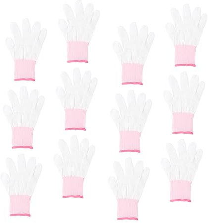 Gadpiparty 12paare Nylonhandschuhe Für Pc-bau Antistatische Schutz-handschuhe Mit Extra Handgelenkschutz Rutschfest Ergonomisches Design Für Elektriker Montagearbeiten