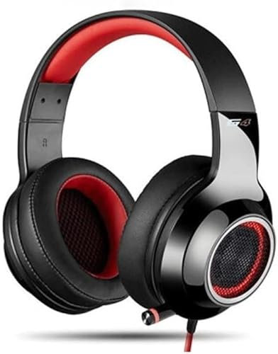 Casque de jeu avec microphone, son surround virtuel 7.1 sur l'oreille, cache-oreilles à mémoire souple, les écouteurs ont été conçus avec une lumière LED élégante adaptée à ceux qui aiment jouer à des