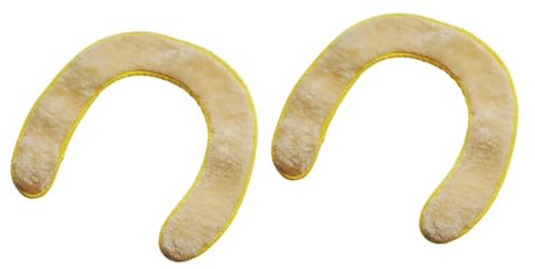 JOINPAYA Children’s Toilet Seat Cushion Ring for Baby, Warm Soft Plush Toilet Seat Pad, Non-Slip Potty Mat for Toddler Boys and Girls, 2pcs Yellow Bathroom Accessory