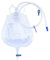 Bolsas de drenaje de orina con cámara de goteo única antireflujo, clips ajustables y gancho colgante para uso en casa y en el hospital (5 unidades de 2000 ml)