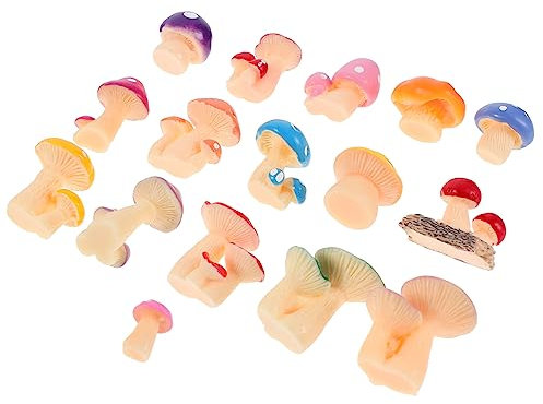 Kisangel 32pièces Champignons Artificiels Décoratifs Miniatures pour Pots De Fleurs Jardins Terrariums Figurines De Décoration De Jardin