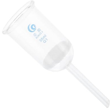 TOPBATHY Embudo de Filtración de Vidrio para Laboratorio, Resistente al Ácido, 35ml, Superficie Lisa y Operación Fácil