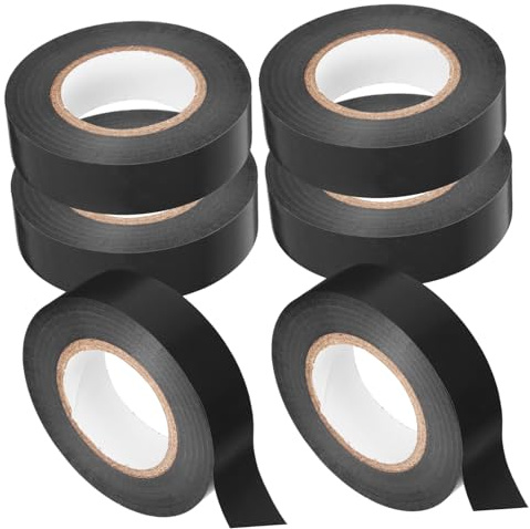 Ciieeo 6rollos Cinta Aislante para Cableado Eléctrico de Pvc Alta Adherencia Adecuado para Interiores y Exteriores