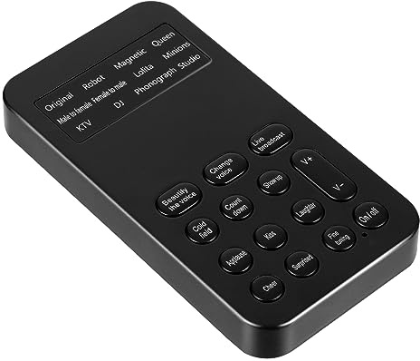 Holibanna Changeur de Voix Mini Portable pour Ordinateur et Téléphone Modificateur de Voix 8 Effets Sonores pour Jeux et Diffusion Son Externe Compatible Divers Dispositifs Noir