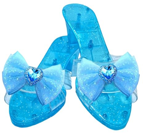 Wezalget Talons pour fille, chaussures de princesse à nœuds, jouets de jeu de rôle, sandales en plastique pour activités ludiques telles que représentations sur scène ou cosplay