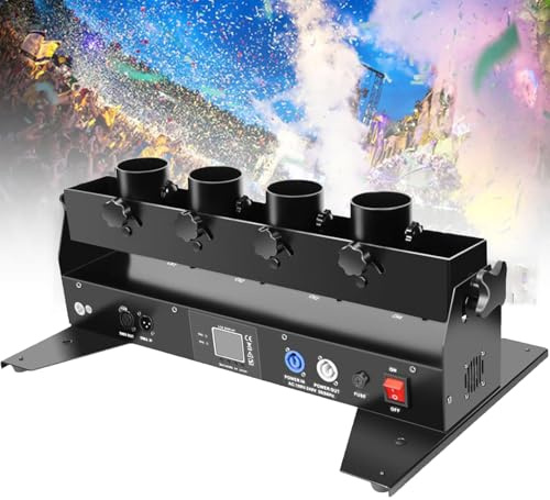 Máquina de confeti portátil, lanzador eléctrico de confeti, máquina de cañón de confeti, lanzador profesional de confeti de DJ para bodas en escenario