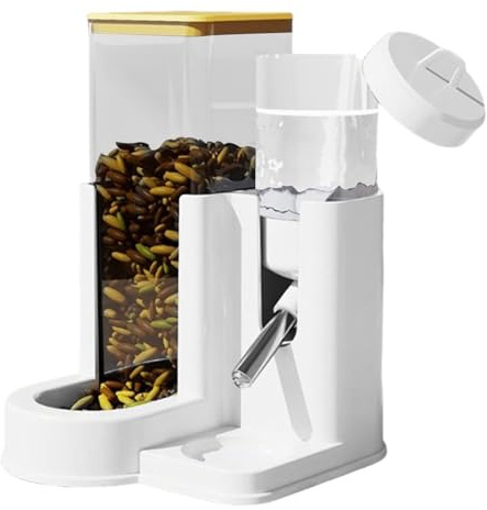 FVPKYUR Dispensador Automático De Comida para Hámster,Dispensador de Agua para Chinchilla | Automático Doble Función Comida Y Agua para Roedores
