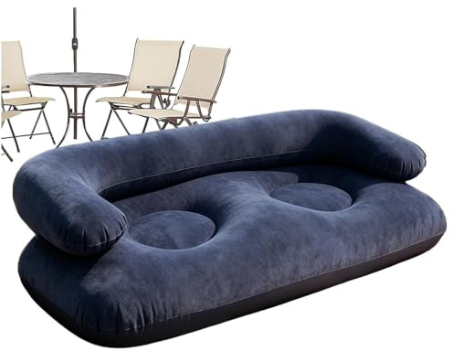 Genérico Luftsessel, tragbar, Samt, aufblasbar, mit Armlehnen, Camping für Erwachsene, für Wohnzimmer, Schlafzimmer, Innenbereich, Kino, Reisen, Hof, Garten, Terrasse, , Balkon