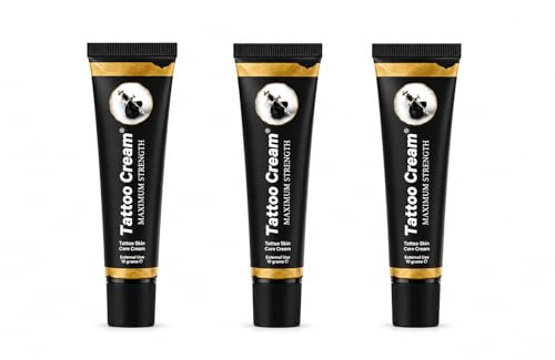 Tattoo Cream® Maximum Strength Tattoo Skin Care Cream, Soothes, Moisturises and Supports Healing, 3 Pack, 30g