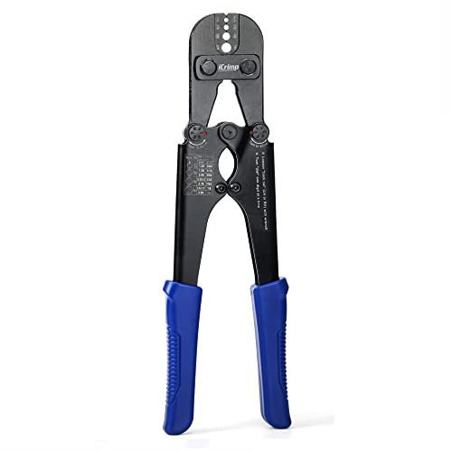 iCrimp- Pinza per crimpatura a mano, per manicotti ovali in rame e alluminio, da 1,2 mm a 3,5 mm