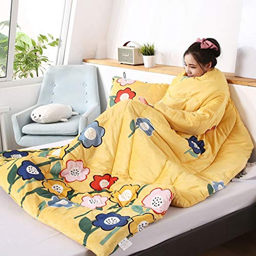 VOCD Steppdecke Mit Ärmeln, Gemütliche, Faule Steppdecke, Tragbare Bettdecke Für Den Winter, Multifunktions-Bettdecke Für Das Winterschlafzimmer Im Büro - Mehrfarbig