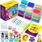 SUNCLAY Air Modeling Clay - 45 Colours with 80 Page Project Book, 9 Clay Tools, 5 Accessories, Ages 3-12