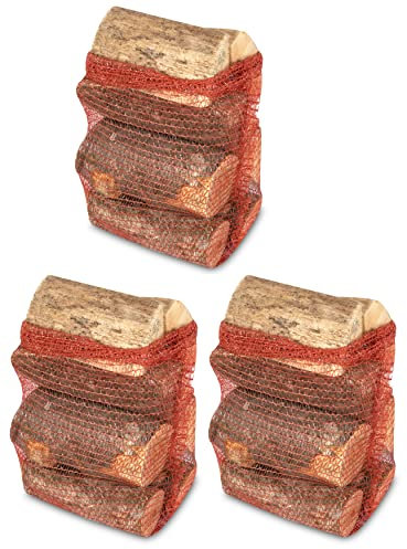 MHL Legna da Ardere in Rete Certificata Enama Classe Qualità A1 - Set da 3 pezzi - 45 Kg