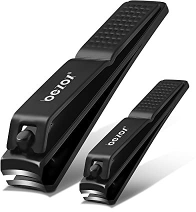 BEZOX 2 Stück Nagelknipser Set, Ultra Wide Jaw Opening Nagelknipser für Fingernagel und Fußnägel, Premium Edelstahl Ultra Sharp Sturdy Finger Nagelknipser