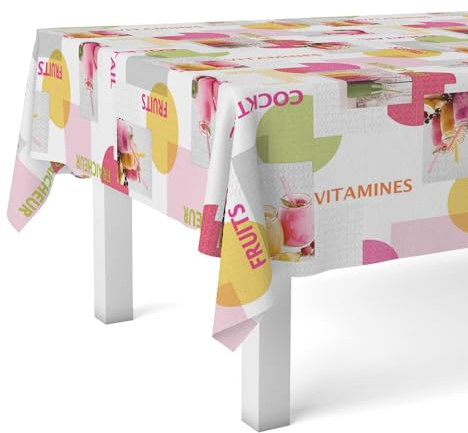 Martina Home Wachstuchtischdecke Cocktail, 140 x 140 cm, Unique