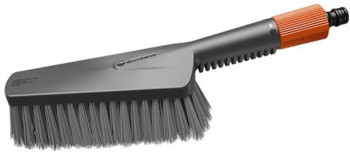 Gardena Cleansystem Handbürste M Soft: Reinigungsbürste mit Schlauchanschluss, mittlere Ausführung, flach, für kleinere und empfindliche Oberflächen, mit Durchflussregulierung (18841-20)