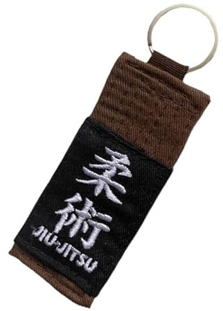 OSS - Portachiavi per Jiu Jitsu brasiliano, Jiu Jitsu, MMA, per tutte le cinture e classifiche (marrone)
