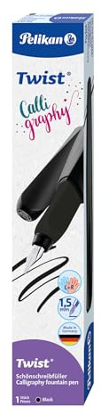 Pelikan Twist Calligraphy Schönschreibfüller, Kalligraphie, 1,5 mm-Feder, schwarz