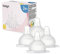 YOHKOH Natural Response Silikonsauger – 4x Perfect Match Babyflaschentrinksauger, Mit Extra Langsamem Durchfluss, Geeignet für Neugeborene ab 1 Monat, BPA-frei ((3m+, M, 4 Stück))