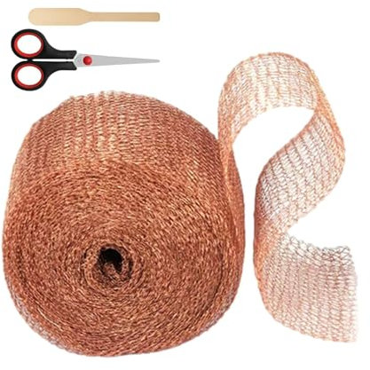 Rouleau de grillage en cuivre, clôture anti-limaces, bande de cuivre contre les escargots, souris, moustiques, avec double couche, pour trous de construction, pour de protection de jardin