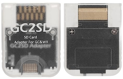 GC2SD Card Reader Adattatore Lettore di schede Gc2Sd Console Gioco Professionale Portatile con Fino A 512GB Per Console Di Gioco Wii E GC Trasparente bianco