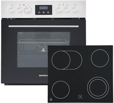 Respekta Kit de cuisinière encastrable HS3001-19 / Classe d'efficacité énergétique A/Espace de cuisson de 67 litres avec 9 modes de chauffage/Plaque de cuisson vitrocéramique/9 niveaux de puissance