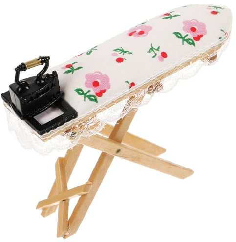 JOINPAYA Mini Simulación De Hierro Muebles para Muñecas Plancha Pequeña para Casa De Muñecas Accesorio De Micropaisaje De Mesa De Planchar Miniatura