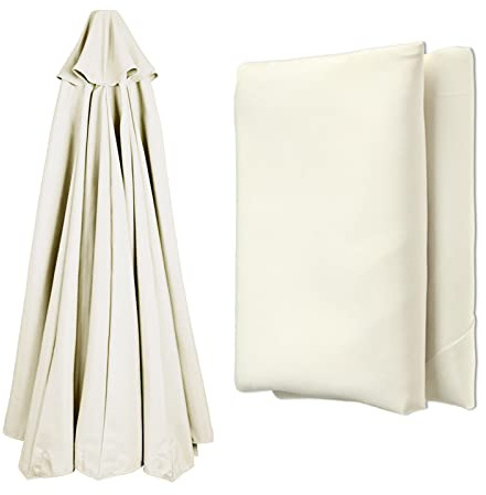 Copertura di ricambio per ombrellone da 3,4 m, 8 stecche/6 costole, copertura per ombrellone da patio, resistente allo sbiadimento, resistente agli strappi, per prato, giardino, cortile, sabbia e