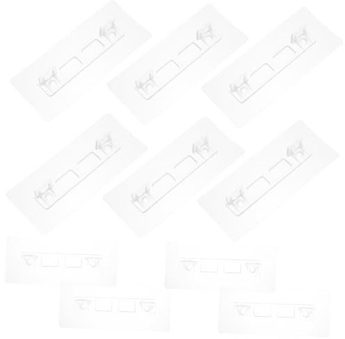 DIYEAH 12pcs Adhesive Shelf Brackets for Shelves Self Adhesive Partition Holder for Kitchen and Bathroom Storage Organisation