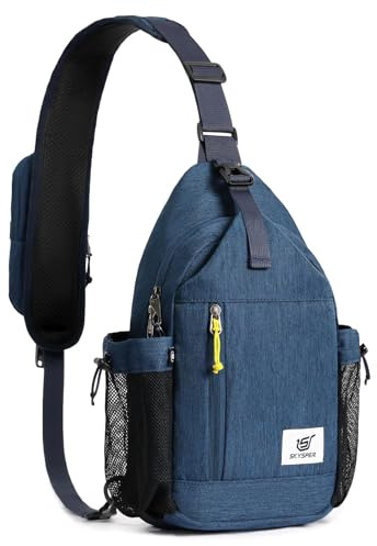 SKYSPER Axelväska stöldsäker crossbody väska RFID resor crossbody axel sling ryggsäck, Mörkblå