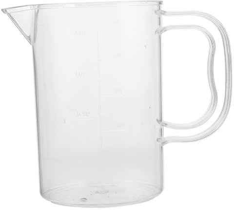 UTHCLO Misurino Graduato in Plastica Riutilizzabile per Cucina e Bar Tazza Dosatrice con Scala per Latte e Miscele Facile da e